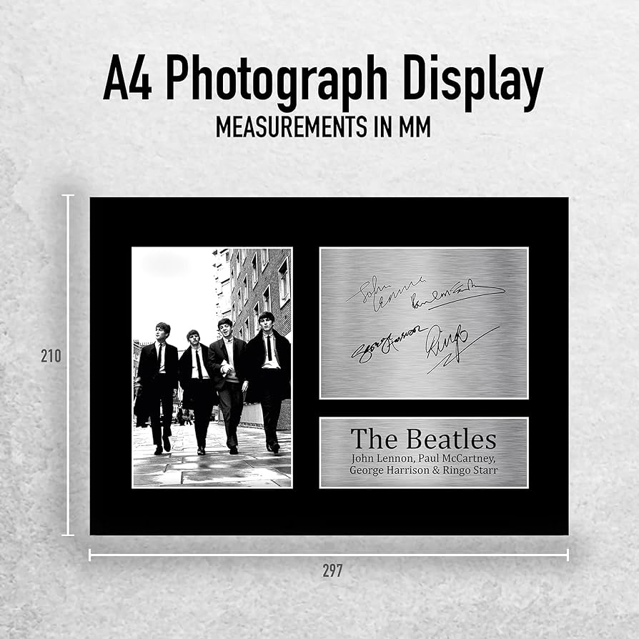 Amazon.co.jp: HWC Trading The Beatles サイン入り A4 プリント