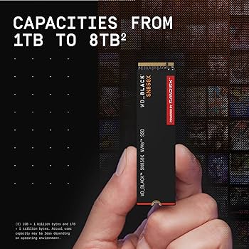 Amazon.com: WD_BLACK SN850X 1TB NVMe SSD - M.2 2280, Up to 7,300
