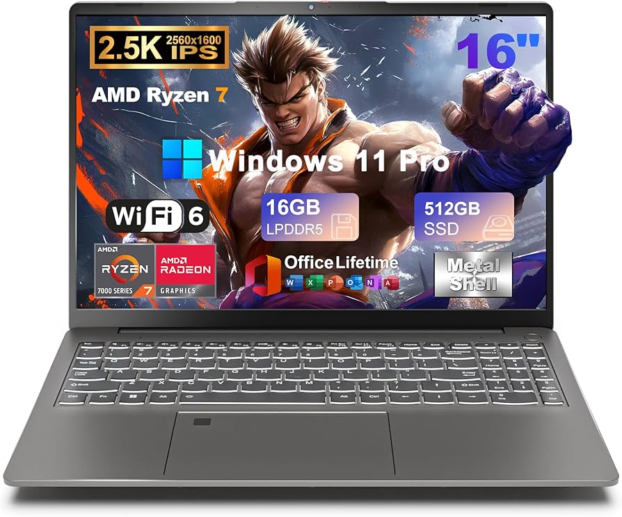 Amazon.com: 2025 16 Inch 2.5K IPS Gaming Laptop Computer, AMD