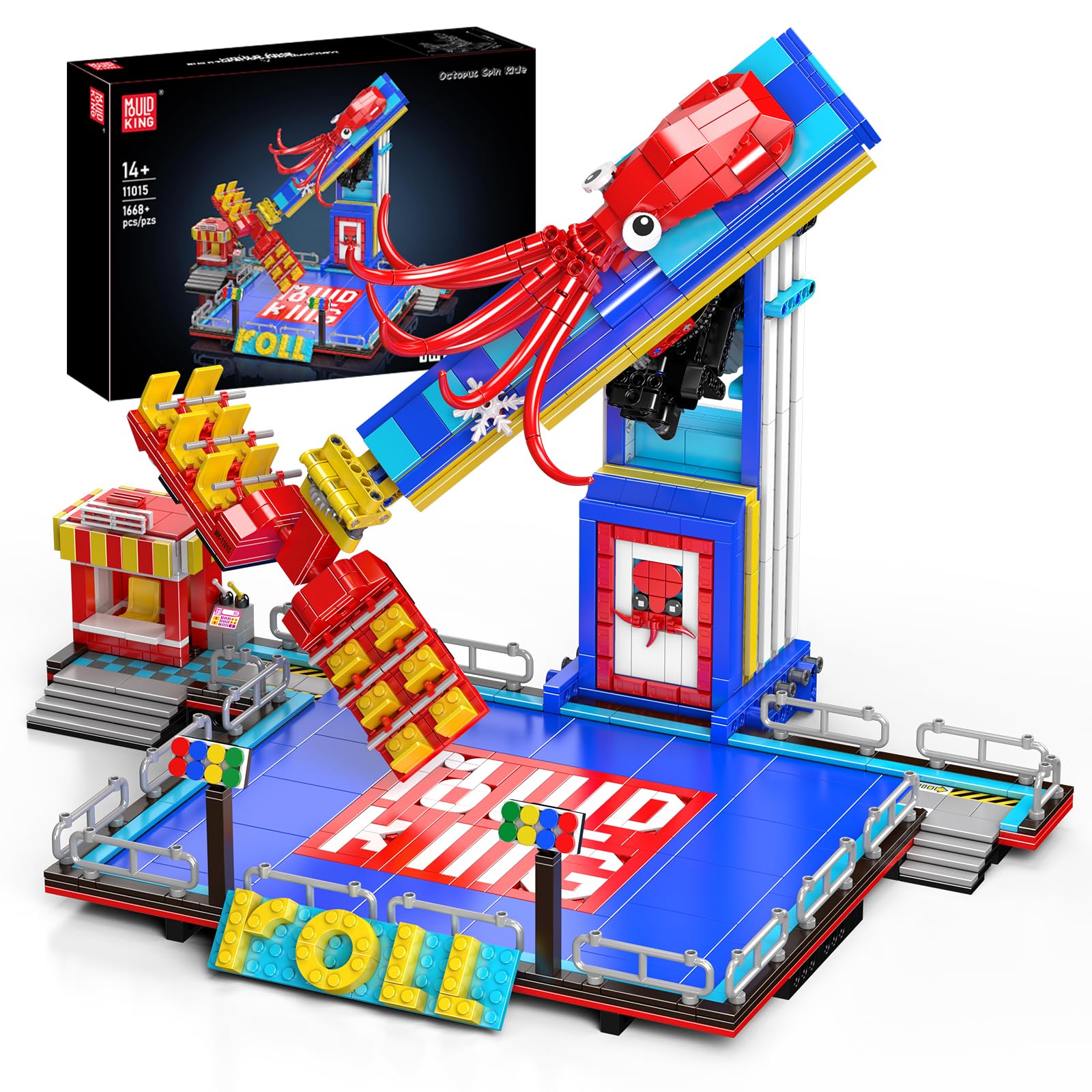 Amazon.co.jp: Mould King 11015 ファンタジー遊園地 タコスピナー