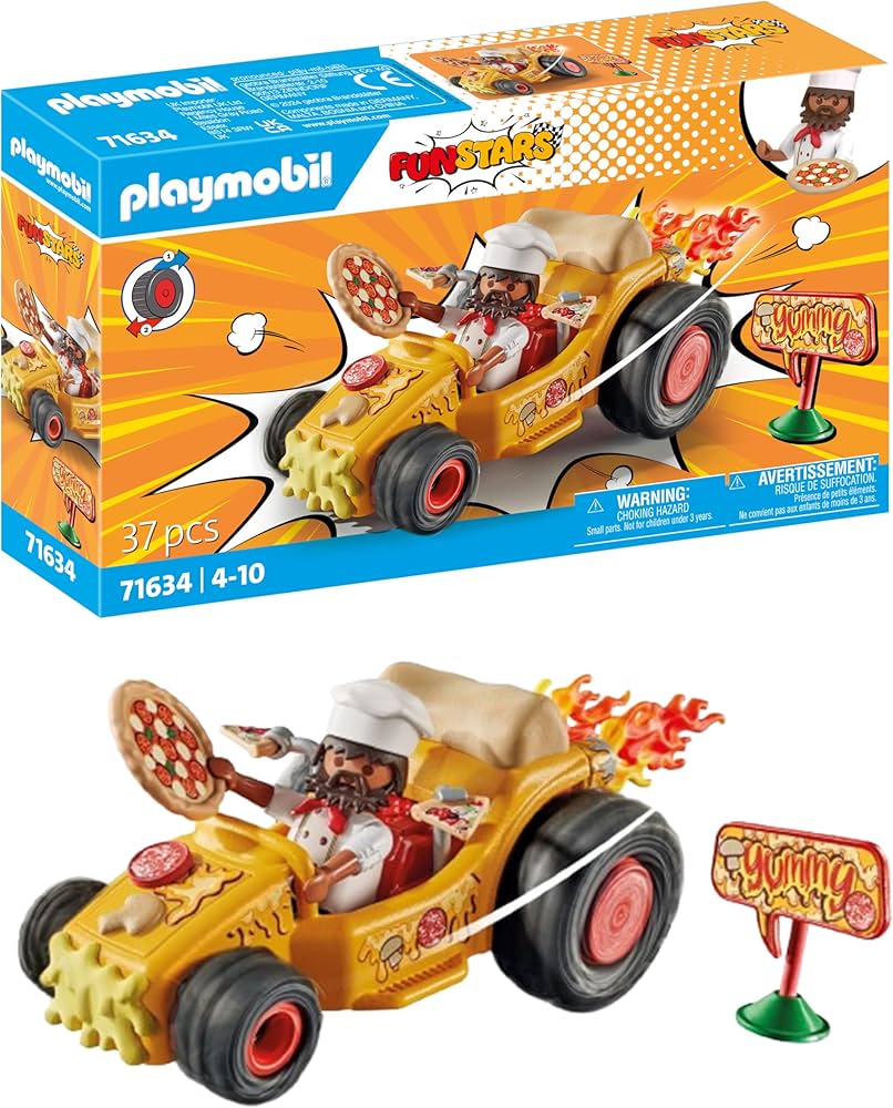 Amazon.com: Playmobil Funstars: Racing Pizza : Toys & Games
