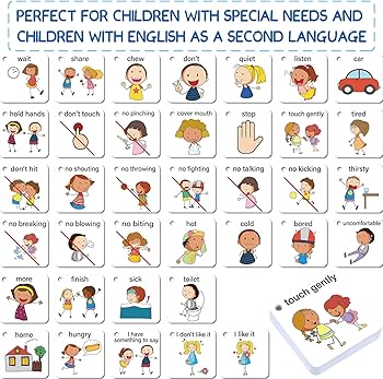 Amazon.co.jp: 自閉症コミュニケーションカード 37枚 発話遅延 子供と