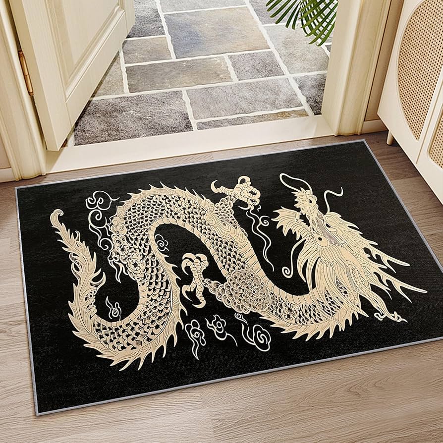 Amazon.com: Yoozitrees 2x3 Rug, Japanese Dragon Door Mat, Chinese