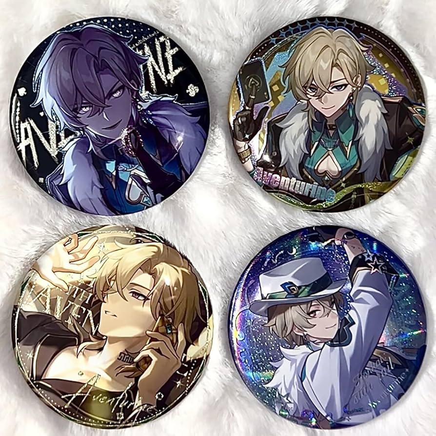 Amazon.co.jp: 崩壊スターレイル アベンチュリン 缶バッジ 4個セット