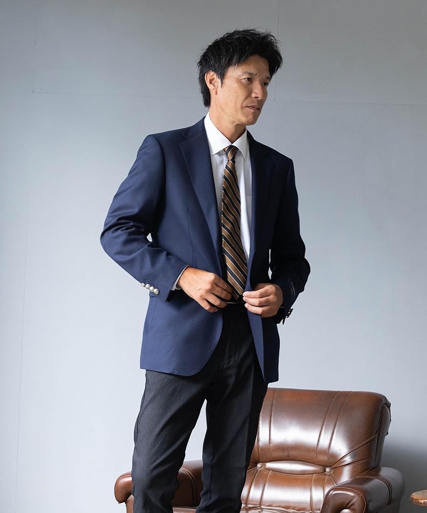 Amazon.co.jp: [NEVEREND] 紺ブレ メンズ ジャケット 秋冬 春 ブレザー