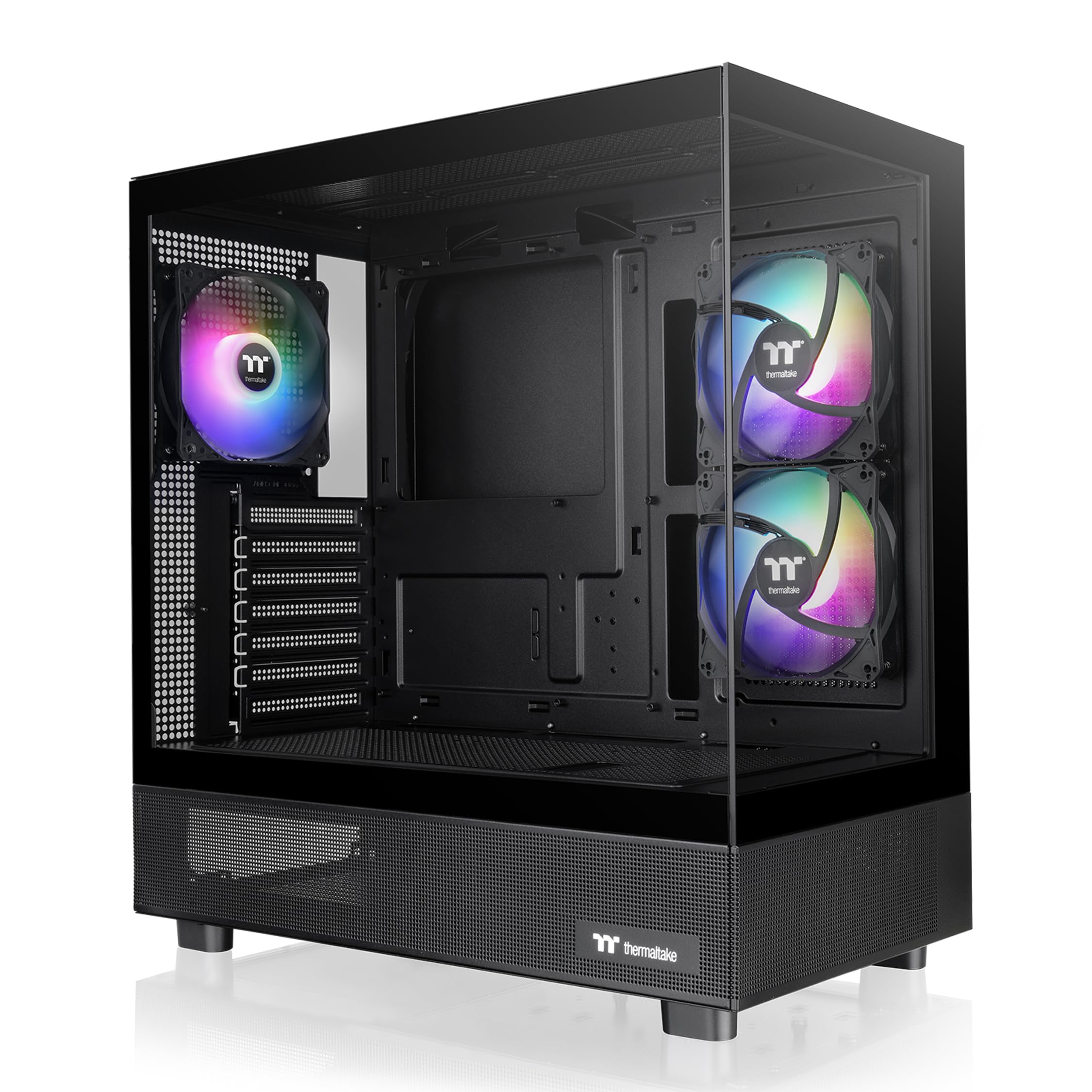View 270 Plus TG ARGB Black Mid Tower E-ATX Case; 3x120mm ARGB