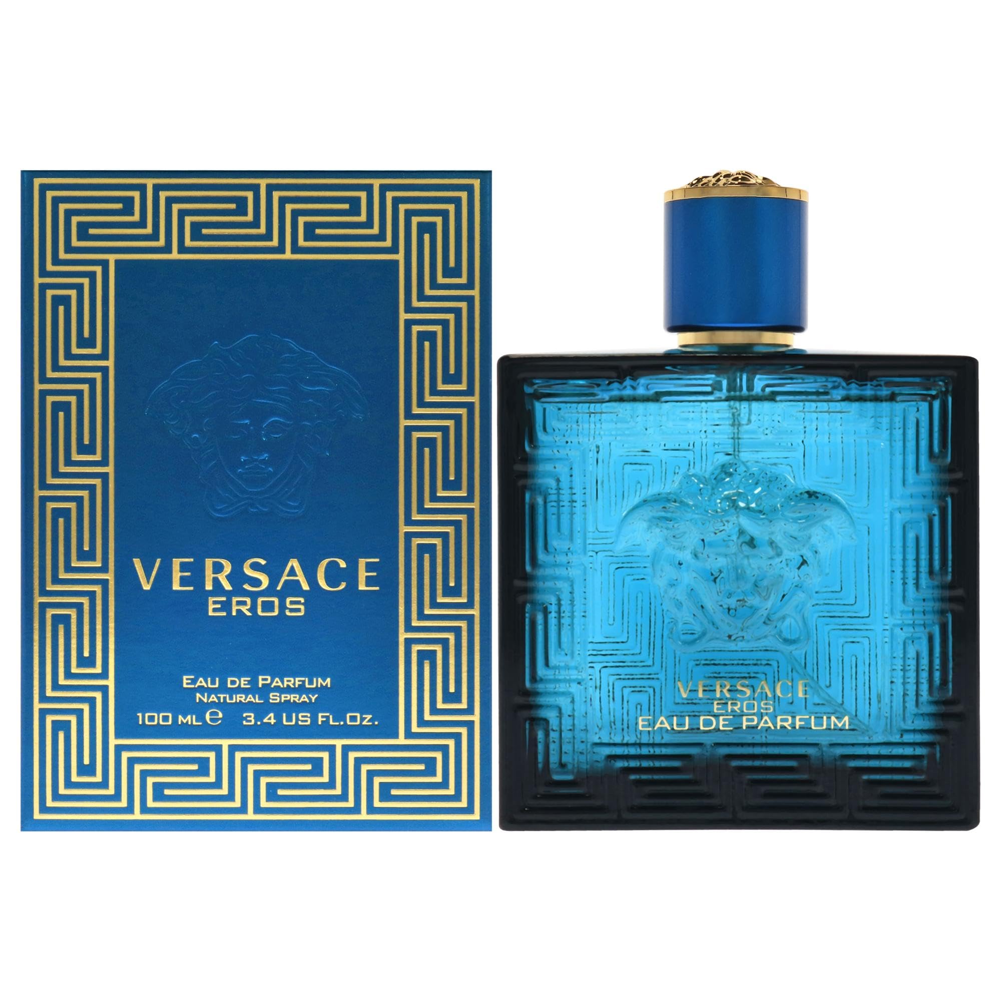 Amazon.com : Versace Eros for Men 3.4 oz Eau de Parfum Spray