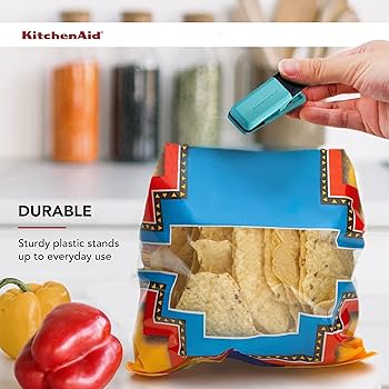 Amazon.com: KitchenAid Small Bag Clips, Set of 4, Aqua Sky: Home
