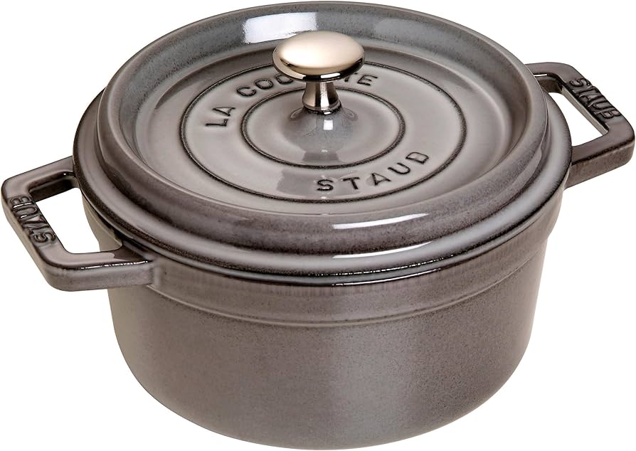 Amazon.com: STAUB 40509-307-0 Cocotte Round 22cm Graphite grey