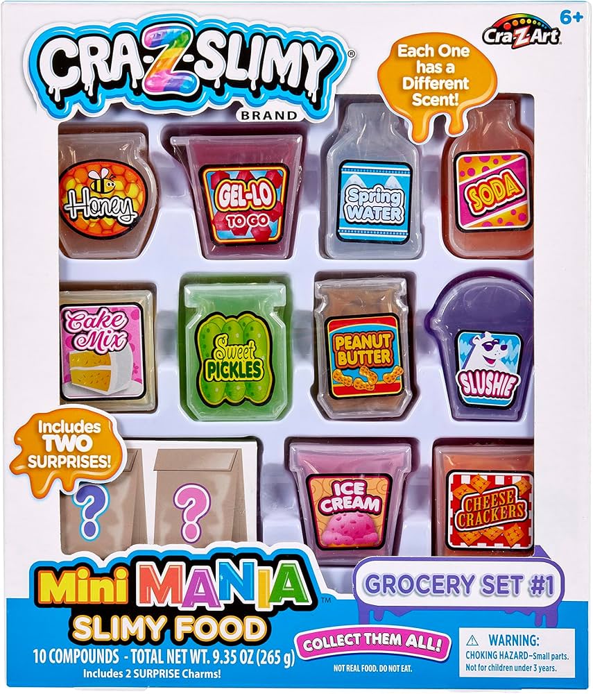 Amazon.com: CRA-Z-Slimy Mini Mania Grocery Slime Set, 12