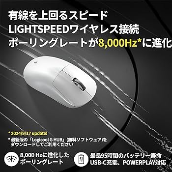 Amazon.co.jp: Logicool G 8000Hz ポーリングレート PRO X SUPERLIGHT