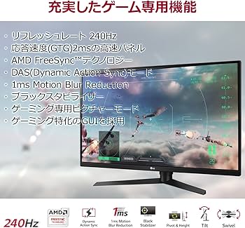 Amazon.co.jp: LG ゲーミングモニター ディスプレイ 27GK750F-B 27