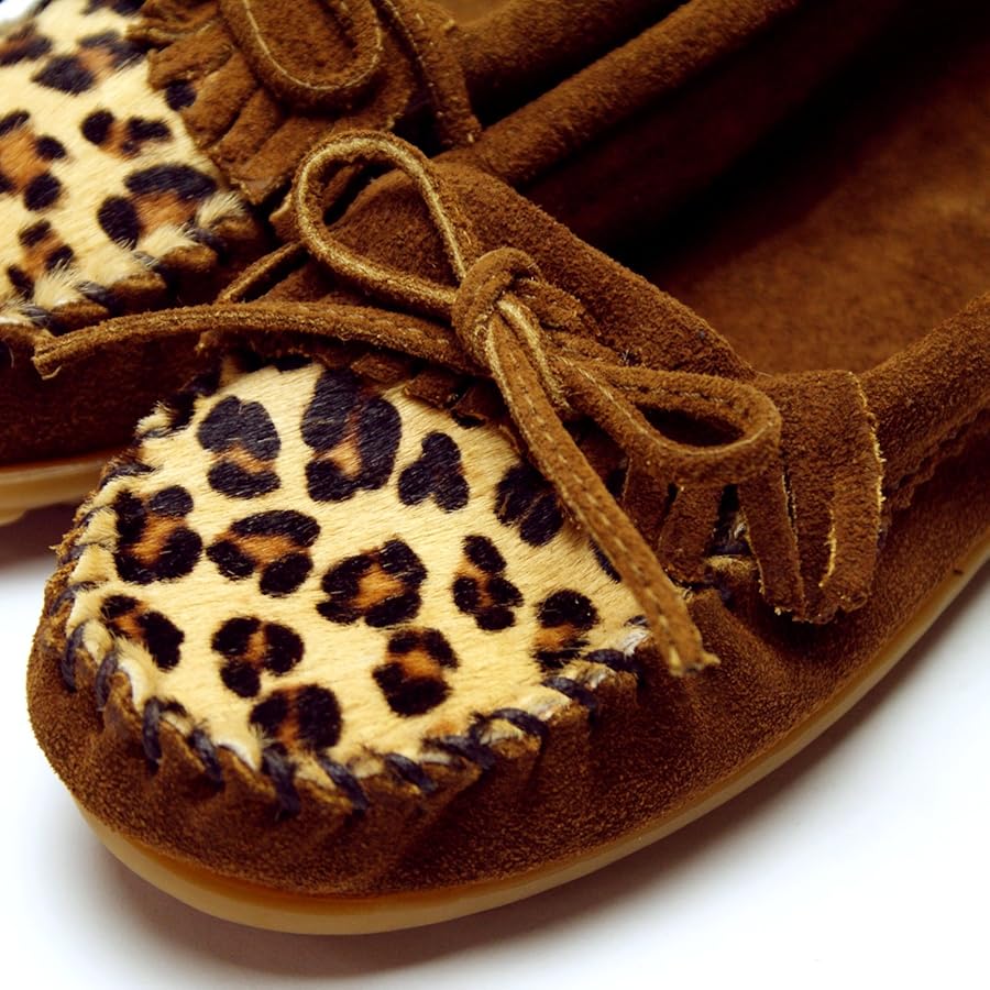 Amazon | MINNETONKA(ミネトンカ) レオパード キルティー スエード