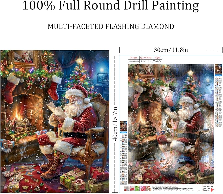 Amazon.com: Zlinnar Christmas Diamond Painting Kits-Santa Claus