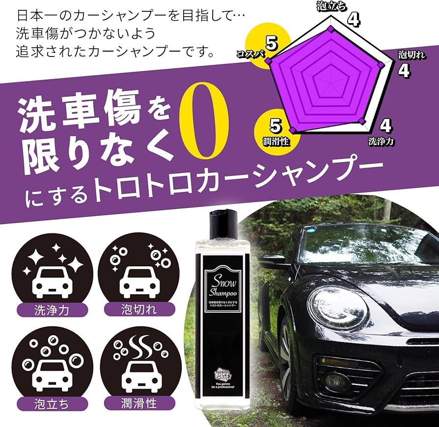 Amazon | ながら洗車 スノーシャンプー ミットセット『 洗車傷を限り