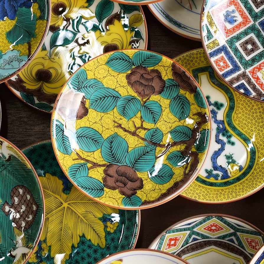 Amazon | 和座の蔵 お皿 おしゃれ 九谷焼 名品 豆皿 古九谷青手椿図