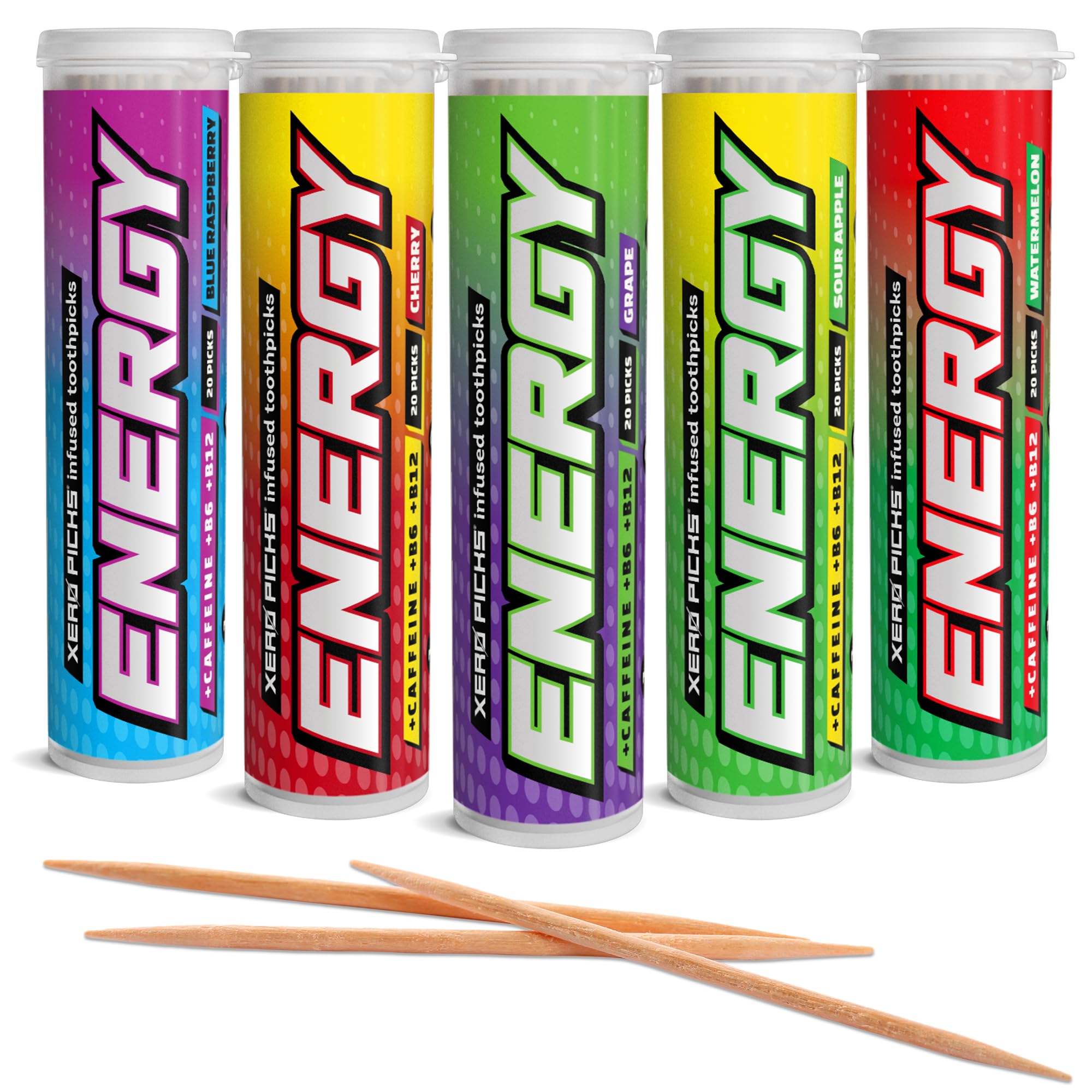 Amazon.com: Xero Picks Energy Caffeine Flavored Toothpicks B12 for