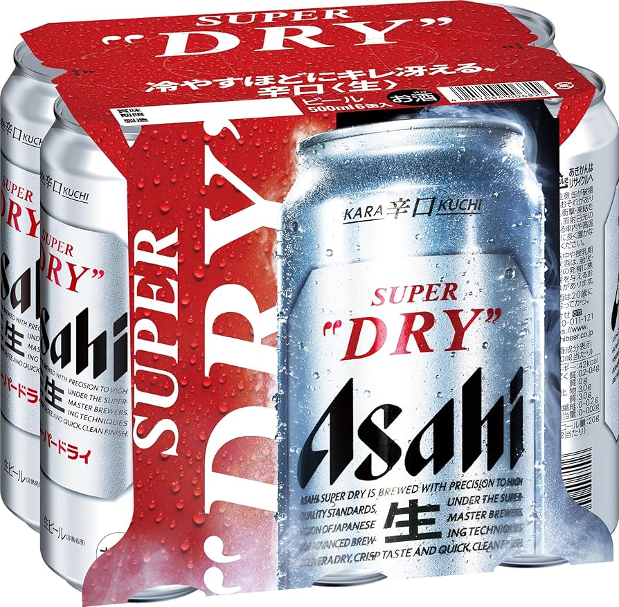 Amazon.co.jp: Asahi Super Dry 500 ml, 6 Can Pack : Food, Beverages
