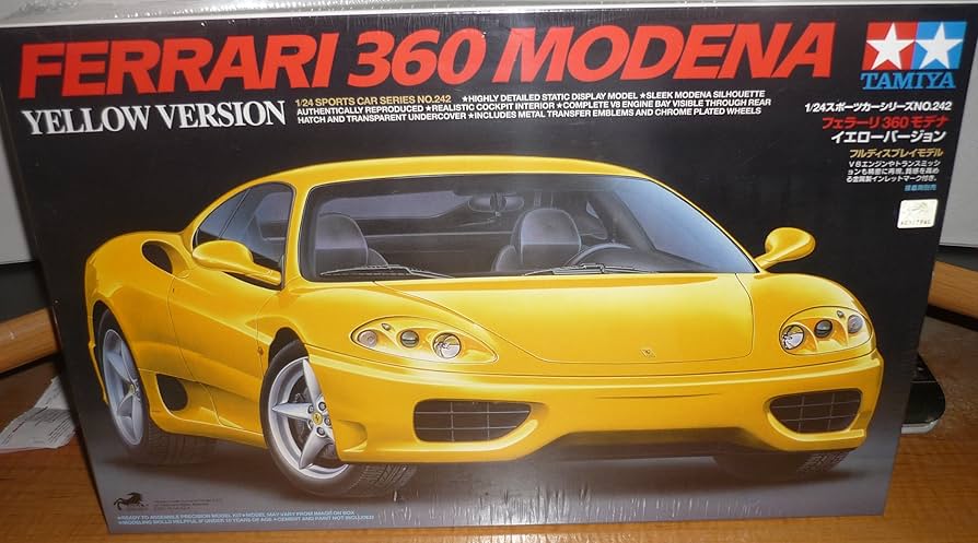 Amazon.com: Tamiya - Ferrari 360 Modena 1/24 Model 24242 Yellow