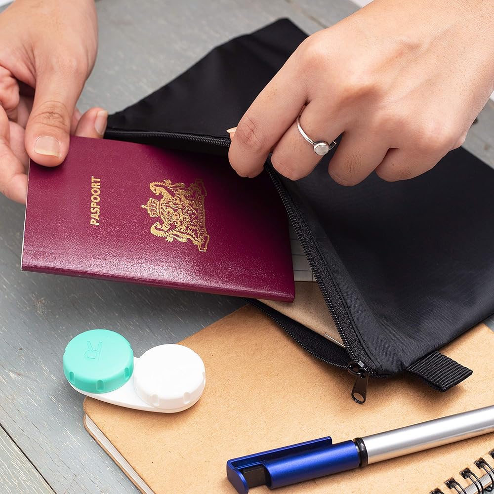 Amazon.com: Sun Life Style Black Nylon Zipper Organizer Pouch (9.5