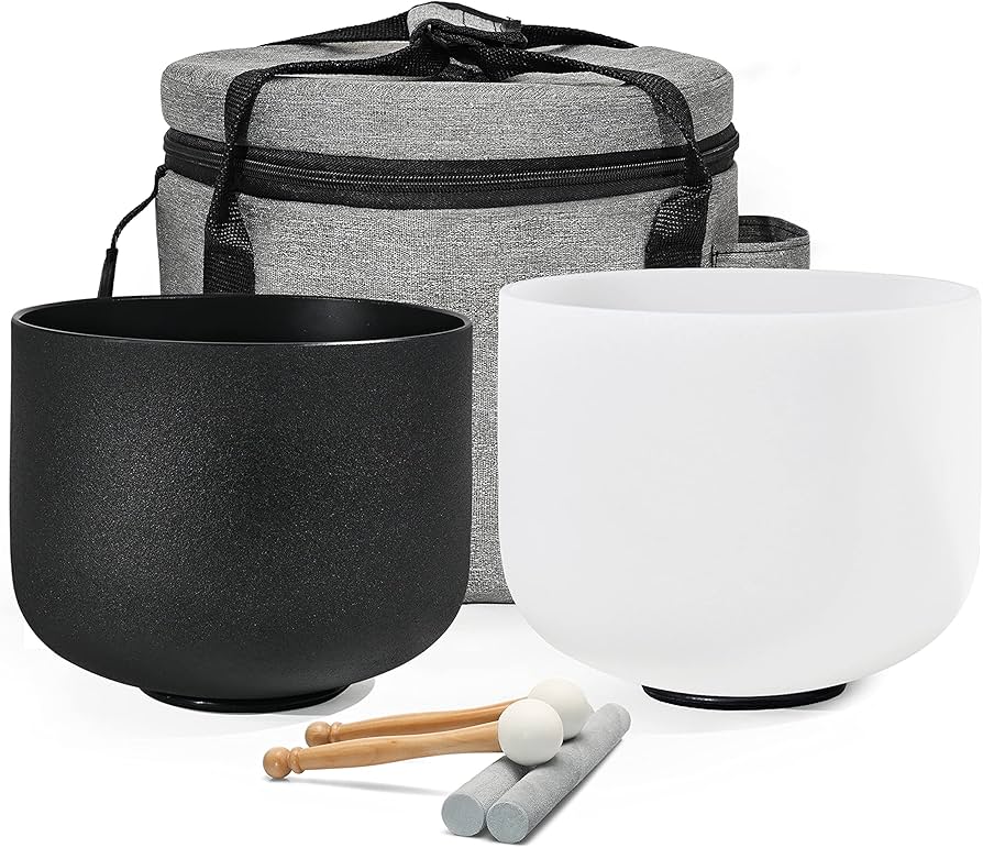 Amazon | 陰陽クリスタルシンギングボウルセット 2個セット 8インチ