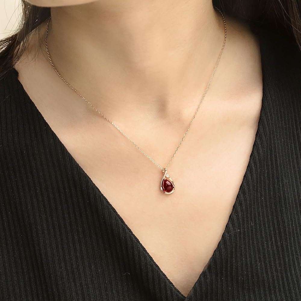 Amazon | [FH.bird] 錆びない ネックレス レディース 人気 ピンク