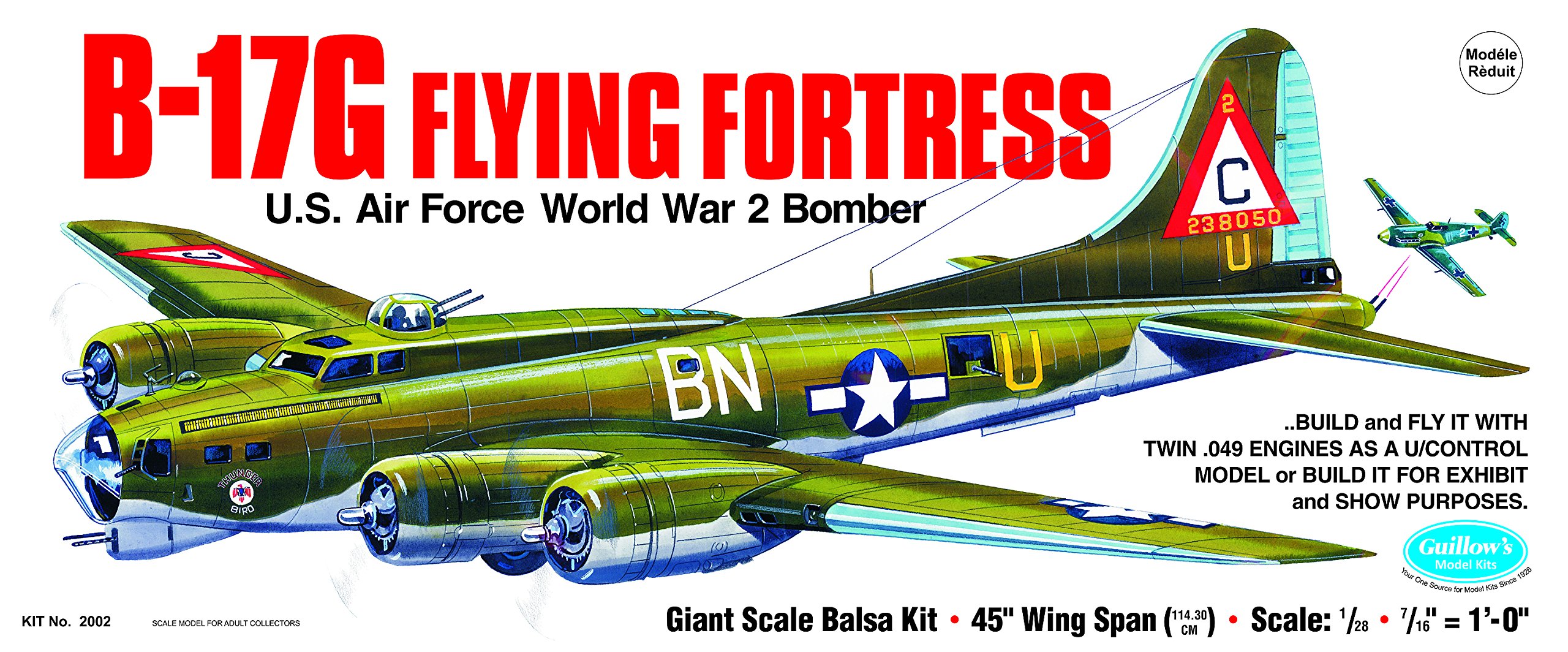 Guillow's Boeing B-17G Flying Fortress Model Kit, Aircraft