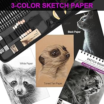 Amazon.co.jp: HIFORNY 70点のスケッチセット - 大人や子供の