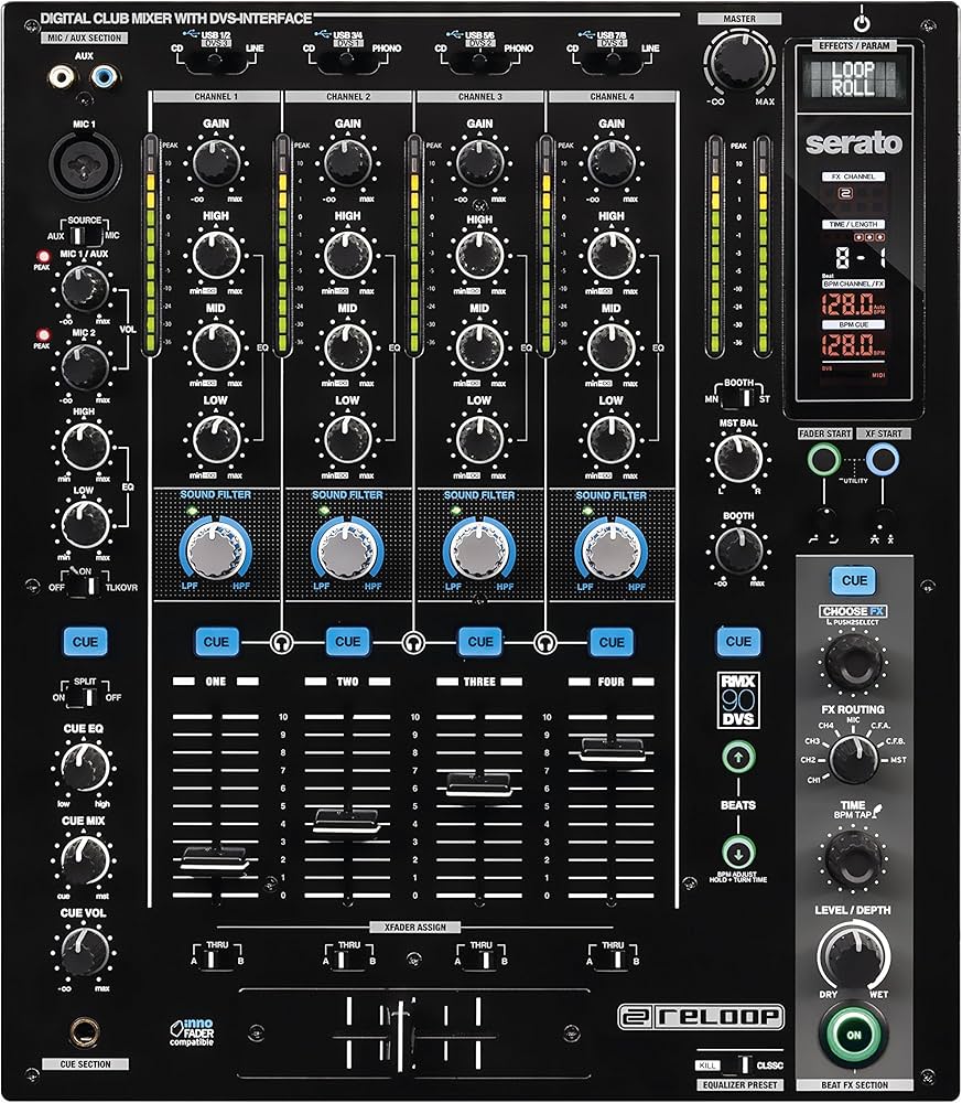 Amazon.com: Reloop RMX-90 DVS 4-Channel Serato Mixer : Musical