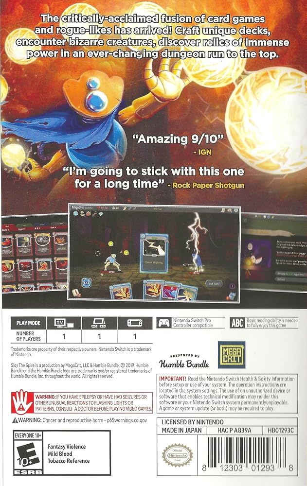 Amazon.co.jp: Slay the Spire (輸入版:北米) – Switch - PS4 : ゲーム