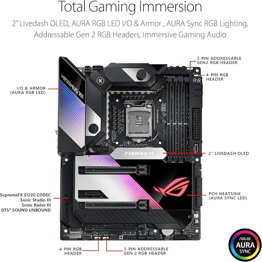 Amazon.com: ASUS ROG Maximus XII Formula Z490 (WiFi 6) LGA 1200