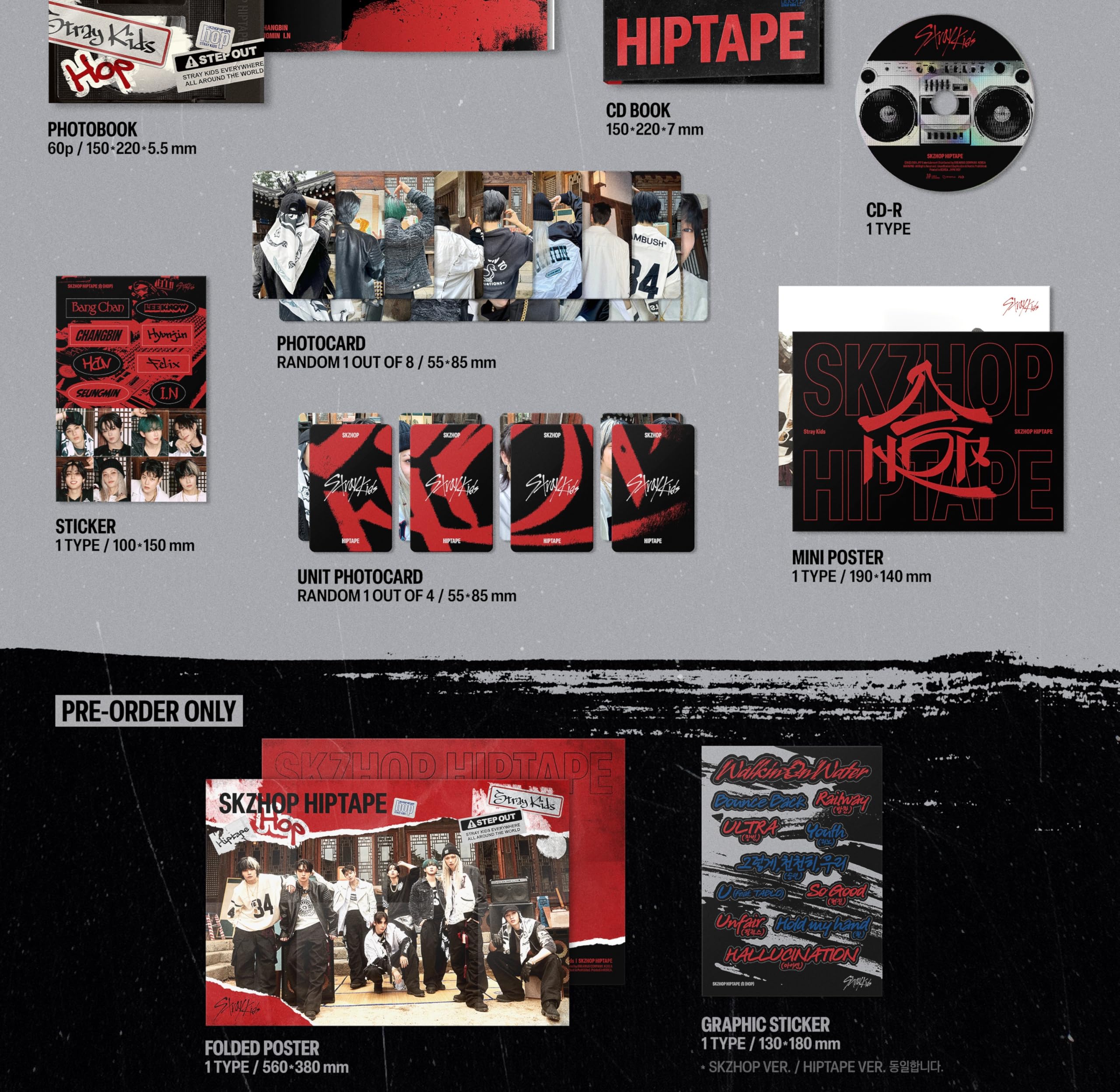 Amazon.com: Stray Kids 10th Mini Album SKZHOP HIPTAPE 合 [HOP