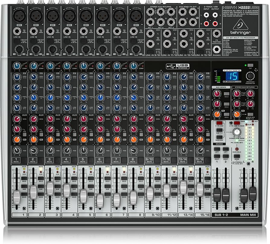 Behringer X2222USB Mesa de Som de 22 canais : Amazon.com.br
