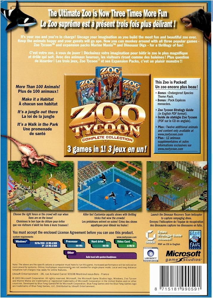 Amazon.com: Zoo Tycoon Complete Collection - PC : Video Games