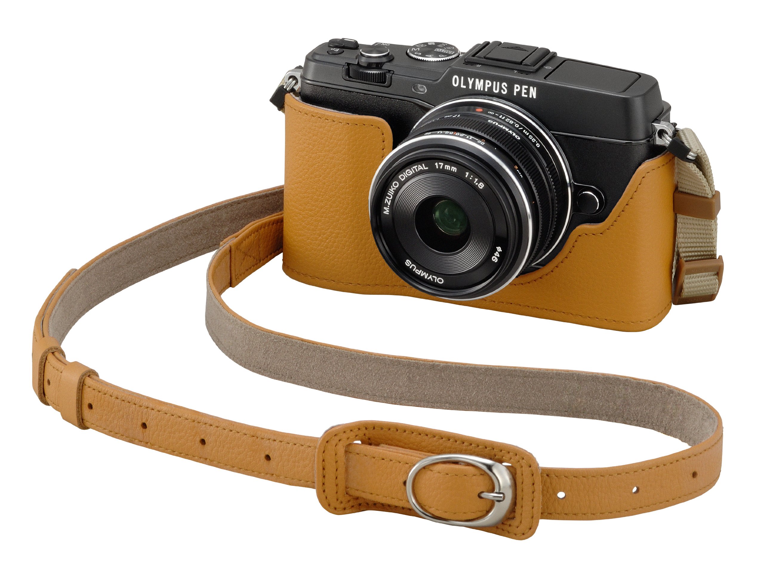 Amazon | OLYMPUS ボディージャケット PEN E-P5用 本革 ライトブラウン