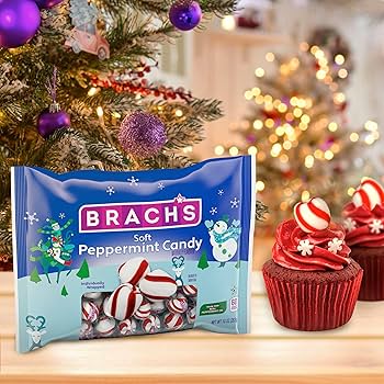 Amazon | Brach's Holiday ソフトペパーミントキャンディ、クリスマス