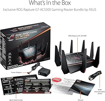 Amazon.com: ASUS ROG Rapture WiFi Gaming Router (GT-AC5300) - Tri