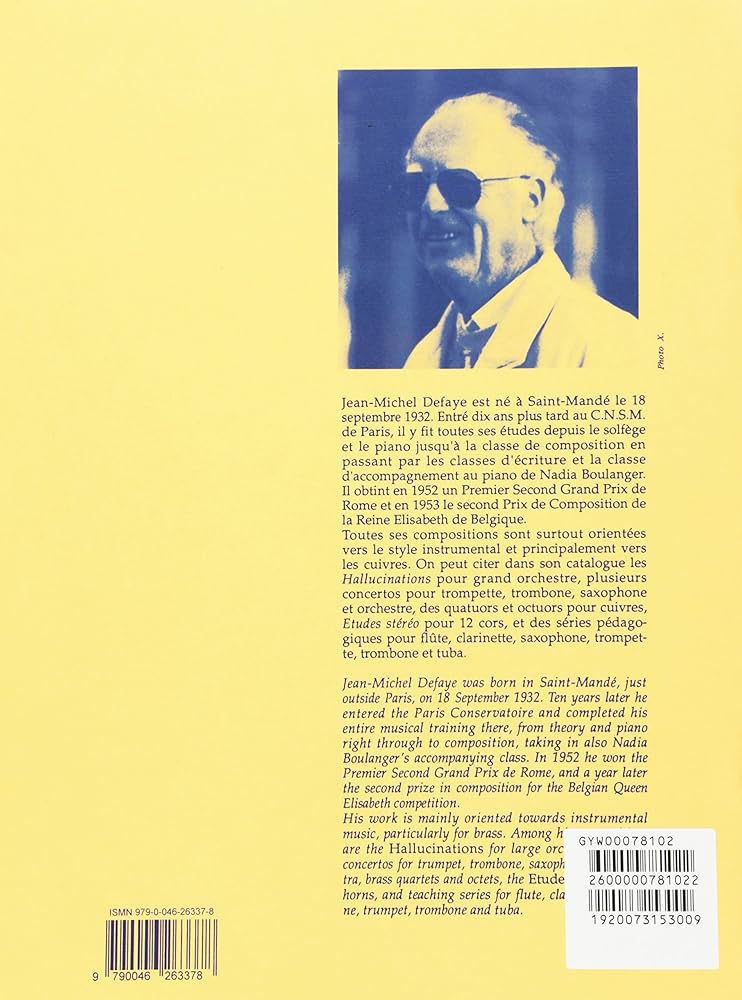 ドゥファイ: オーディションのための6つの小品/ルデュック社/4本の