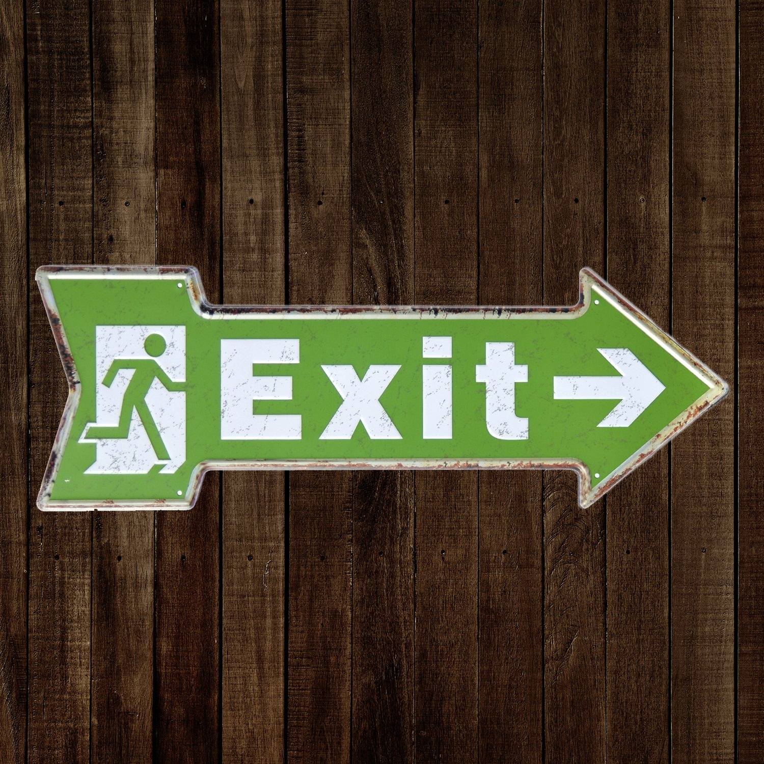 Amazon.co.jp: 【USA アメリカン デザイン】EXIT 出口 車庫 店舗