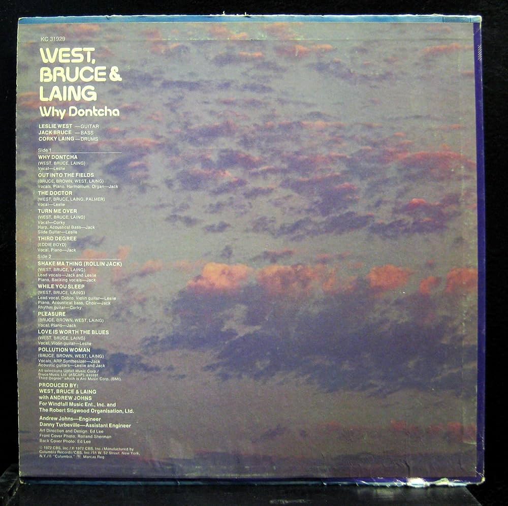 Amazon.com: West Bruce & Laing Why Dontcha vinyl record: CDs & Vinyl
