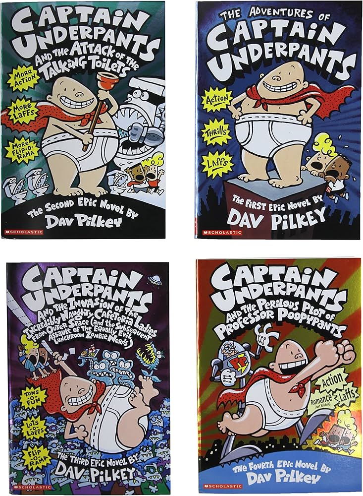 Captain Underpants 10 Books Collection: Pilkey, Dav: 9781443108010