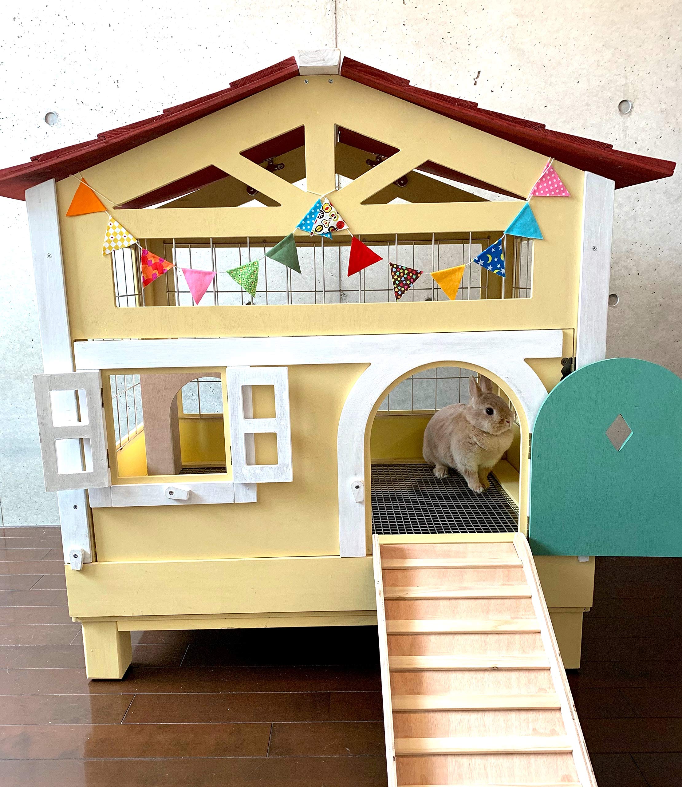 Amazon | もちつき うさぎ用ケージ 壱番館 北欧デザインペットハウス