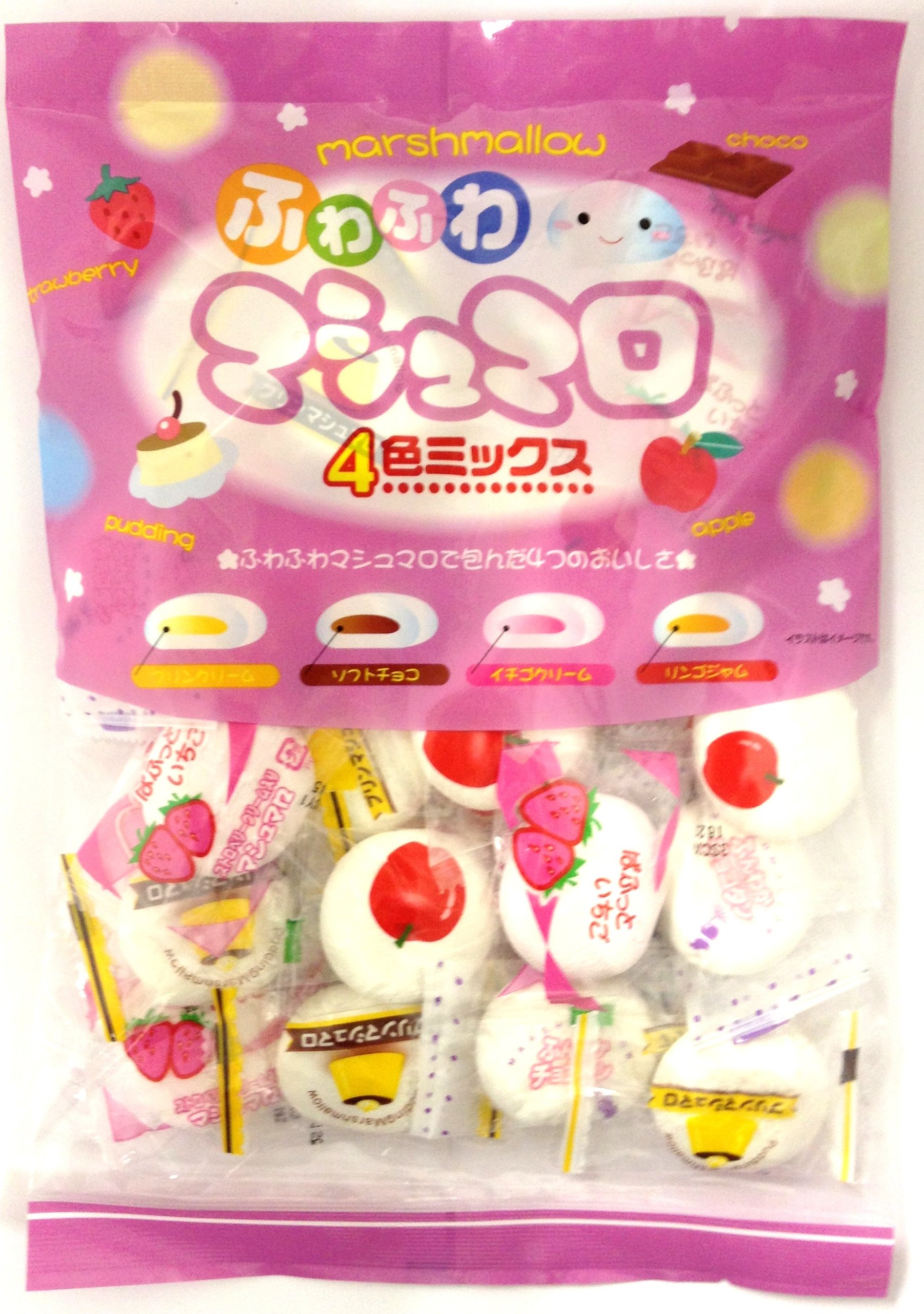 Amazon.co.jp: クリート ふわふわマシュマロ4色ミックス 180g×12袋