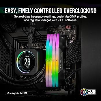CORSAIR Vengeance RGB DDR5 RAM 16GB (2x8GB) 5200MHz CL40 Intel XMP