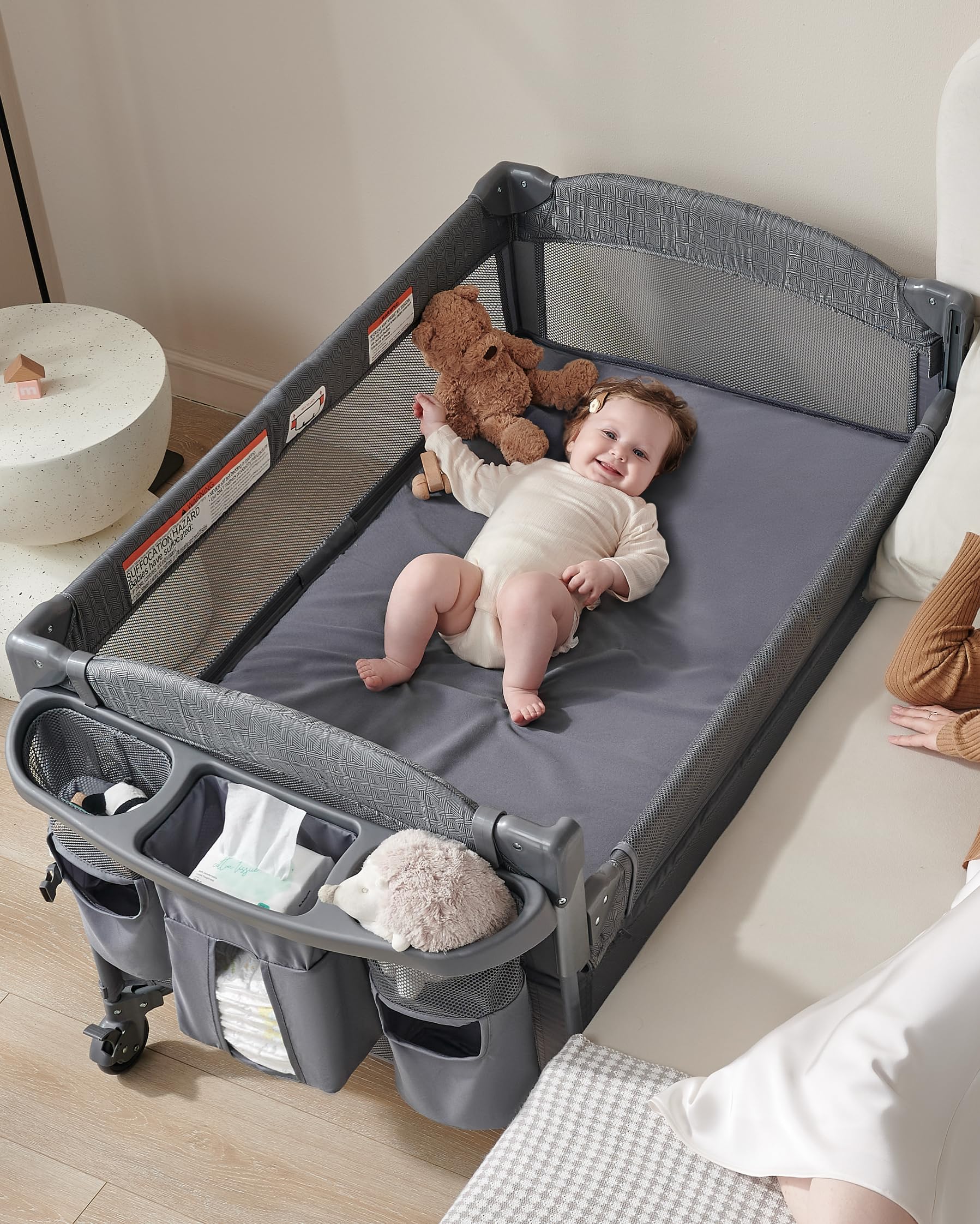 Amazon.co.jp: AirClub 4イン1 ベビーバシネット ベッドサイド