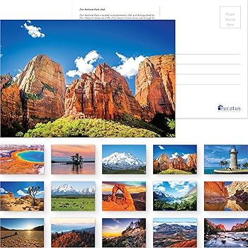 Amazon | 素晴らしい4x6インチのアメリカ国立公園ポストカード15枚