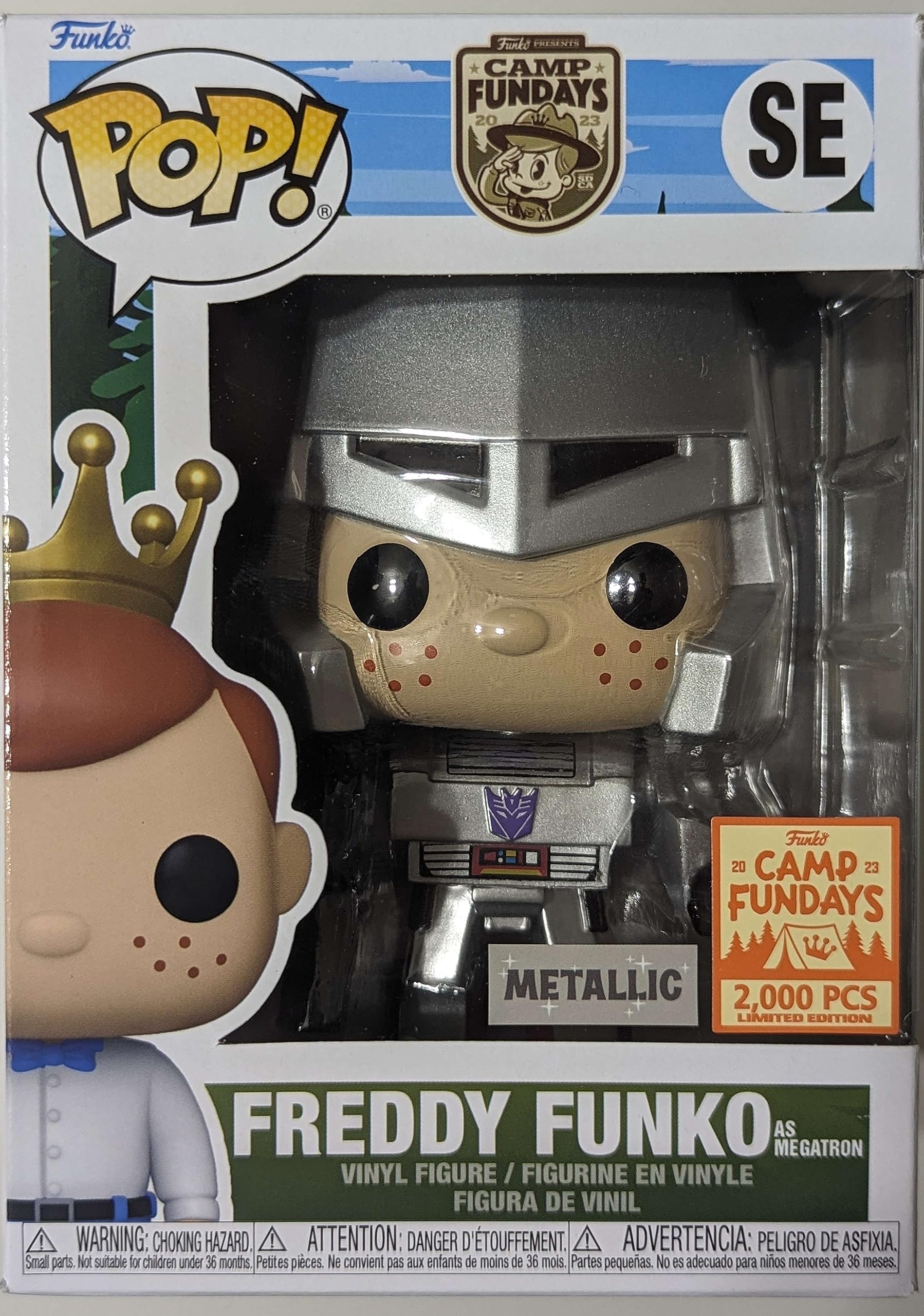 Amazon.com: Funko Pop! Freddy as Megatron Metallic 2023 Camp