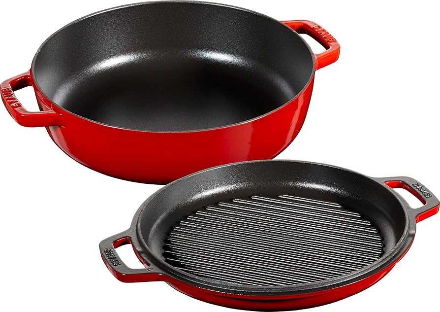 Amazon｜staub ストウブ 「 スキヤキ&グリル チェリー 26cm 」 両手