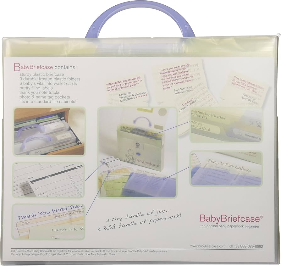 Amazon.com: Baby Briefcase Baby Paperwork Organizer, Mint