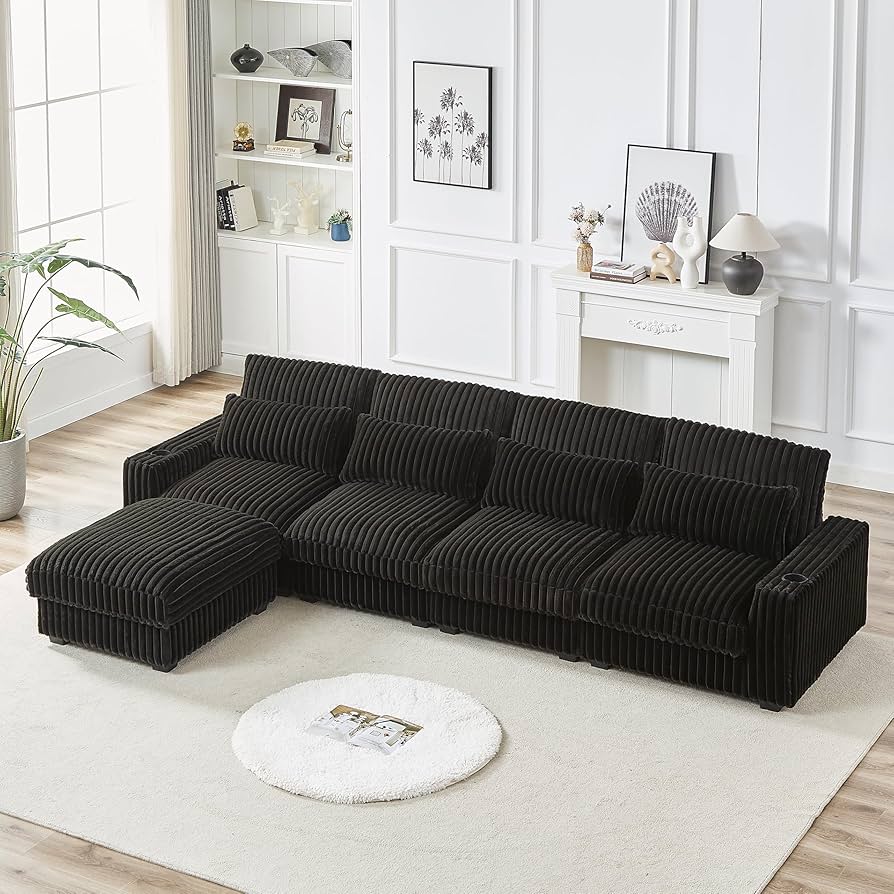 Amazon.com: Yoglad 128'' L Shaped Modular Sectional Sofa, Cozy